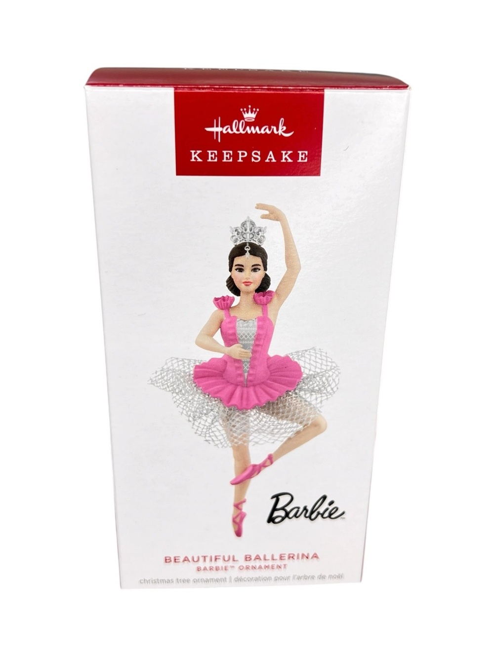 Hallmark 2025 Barbie Beautiful Ballerina Keepsake Ornament Pink Silver
